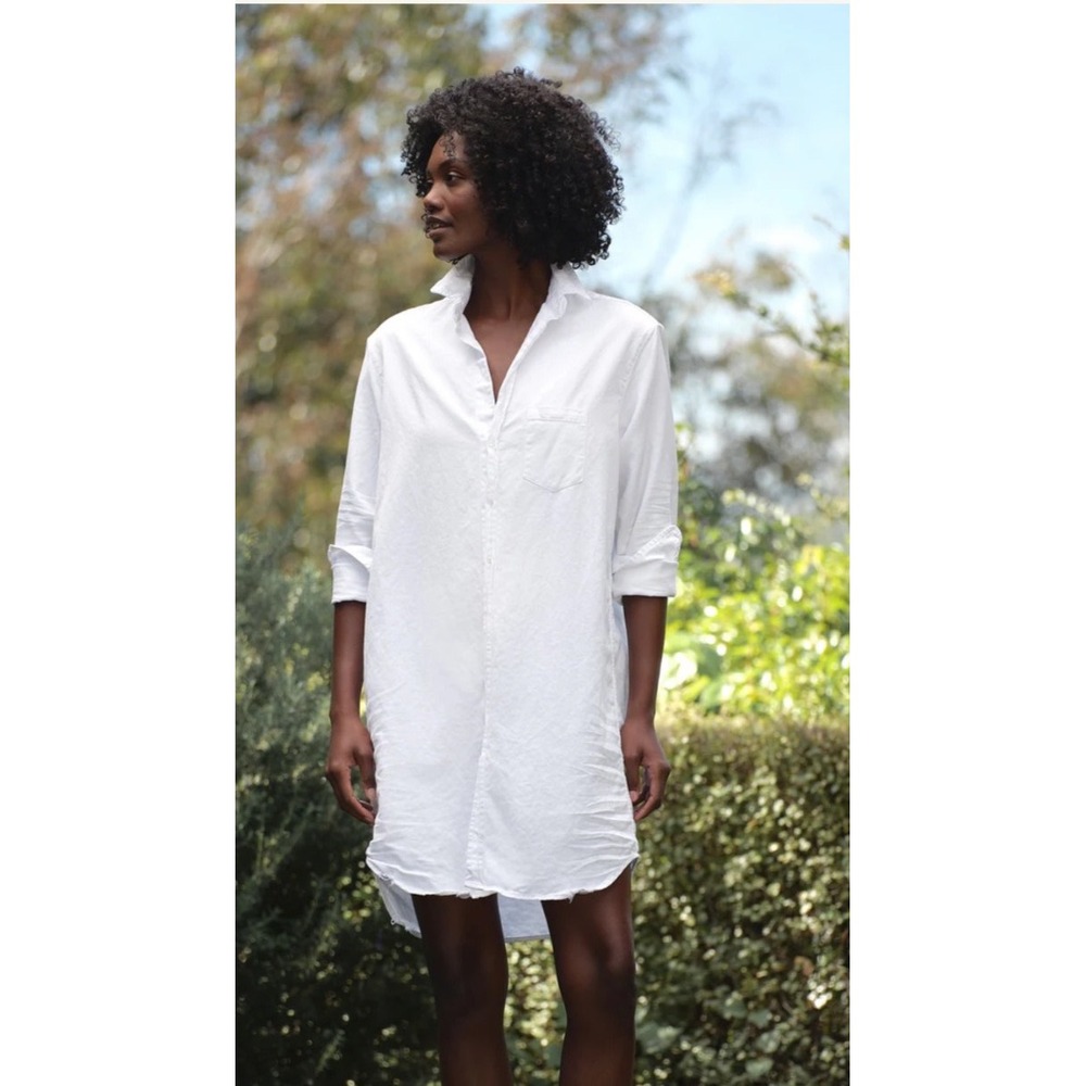 Frank & Eileen Mary Classic Shirtdress White Famous Denim 100% Cotton
